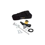 PowerPlus sárga elektromos beton- / festékkeverő dupla rotációs 1600W POWX089