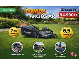 ÖNJÁRÓ POWERBOX Premium 171CC 6,5 ló benzines fűnyíró 7év garancia