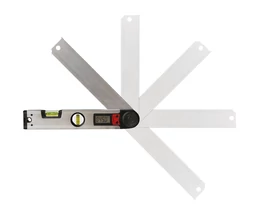 Vízmérték, digitális szögmérővel, 305mm, 2 libella, ±0,5mm/1m, illetve 0-225°, ±0,3°, LCD kijelző
