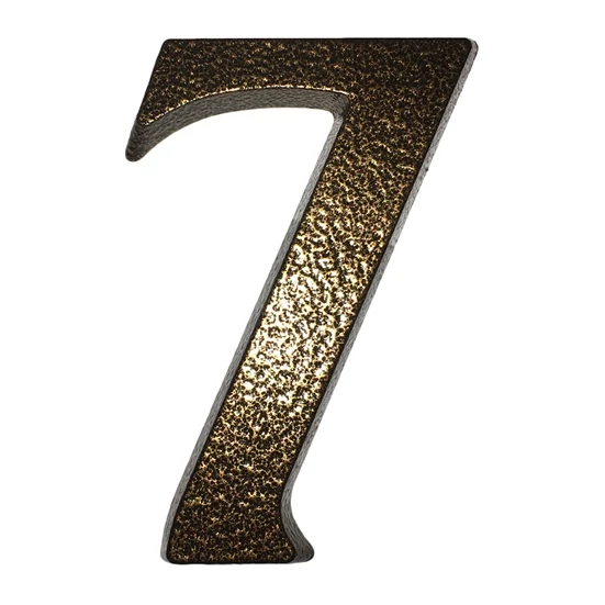 ALUMÍNIUM HÁZSZÁM 7 BARNA 10CM