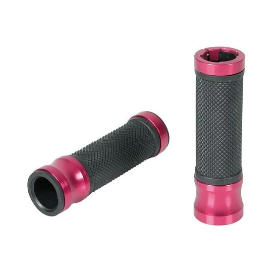LAMPA "Metal Grips" Motorkerékpár ALU-Gumi Markolat - Piros-Fekete
