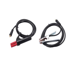 Munkakábel elektródafogóval + földelőkábel csipesszel,  inverterhez, 160 A, 3 m, 16 mm2, MMA hegesztéshez