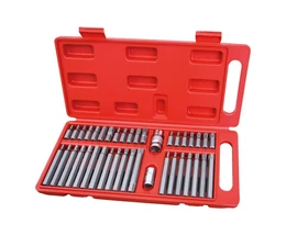BIT klt. 40 db HEX-TORX-XZN, 10mm, CrV, műanyag dobozban