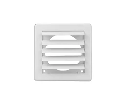 SZELLŐZŐRÁCS GRAVITÁCIÓS LAMELLÁVAL 150 X 150 MM D=100 MŰANYAG FEHÉR