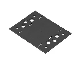 ÖSSZEKÖTŐ LEMEZ 116 X 85 MM DÍSZÍTŐELEMMEL KIEGÉSZÍTHETŐ FEKETE