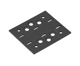 ÖSSZEKÖTŐ LEMEZ 76 X 85 MM DÍSZÍTŐELEMMEL KIEGÉSZÍTHETŐ FEKETE