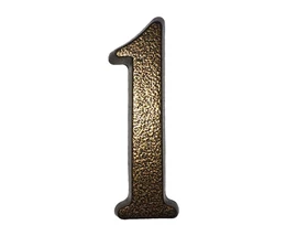 ALUMÍNIUM HÁZSZÁM 1 BARNA 10CM