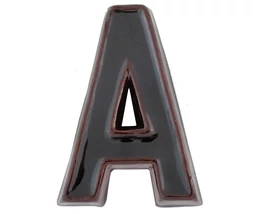 KERÁMIA HÁZSZÁM "A" BETŰ BARNA 12CM
