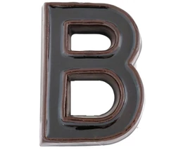 KERÁMIA HÁZSZÁM "B" BETŰ BARNA 12CM