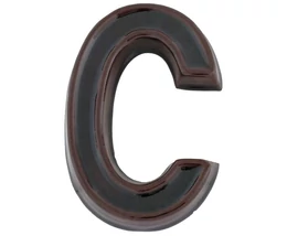 KERÁMIA HÁZSZÁM "C" BETŰ BARNA 12CM