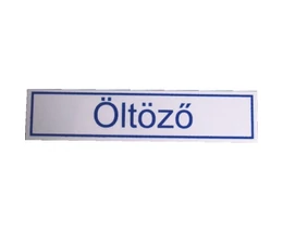 TÁBLA MŰANYAG 20X4.5CM "ÖLTÖZŐ"