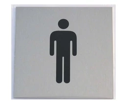 TÁBLA ALUMÍNIUM ÖNTAPADÓ 60X60MM "FÉRFI WC" SZIMBÓLUM