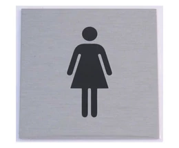 TÁBLA ALUMÍNIUM ÖNTAPADÓ 60X60MM "NŐI WC" SZIMBÓLUM