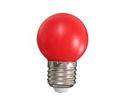 SZÍNES LED GÖMB 1W E27 PIROS