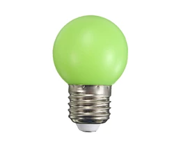 SZÍNES LED GÖMB 1W E27 ZÖLD
