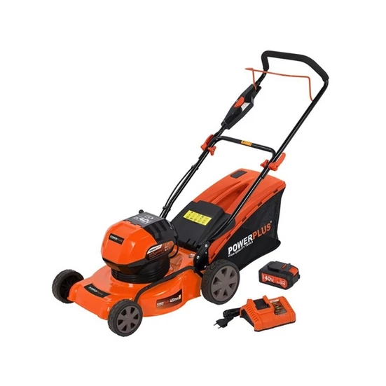 PowerPlus Dual Power akkus fűnyíró 40V töltő+akku 40V 400mm POWDPG7567