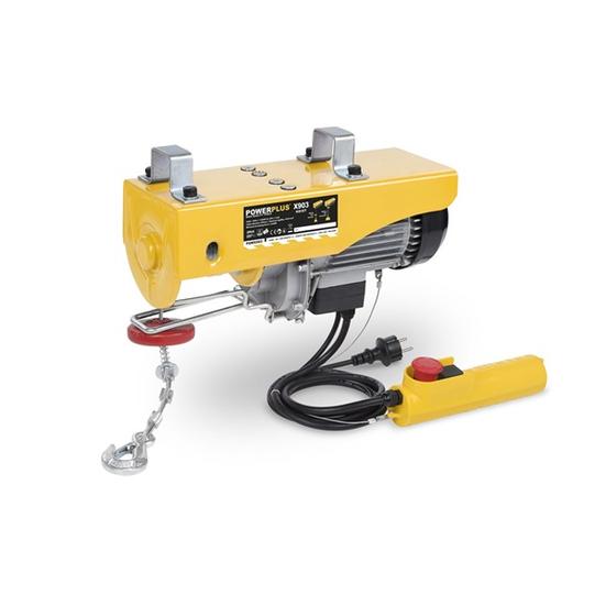 PowerPlus sárga elektromos csörlő 1300W 400-800Kg POWX903
