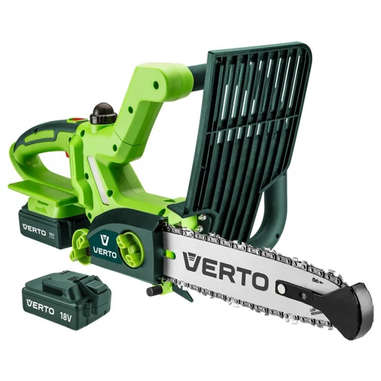 AKKUS LÁNCFŰRÉSZ VERTO LI-ION 18V 25CM, 2X1,3AH