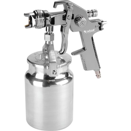 Festékszóró, alsótartályos, 1000ml, HVLP, fúvóka: 1,4mm, max. 410 l/min, 3 Bar, 1/4" tömlőcsatlakozó, 0,7kg