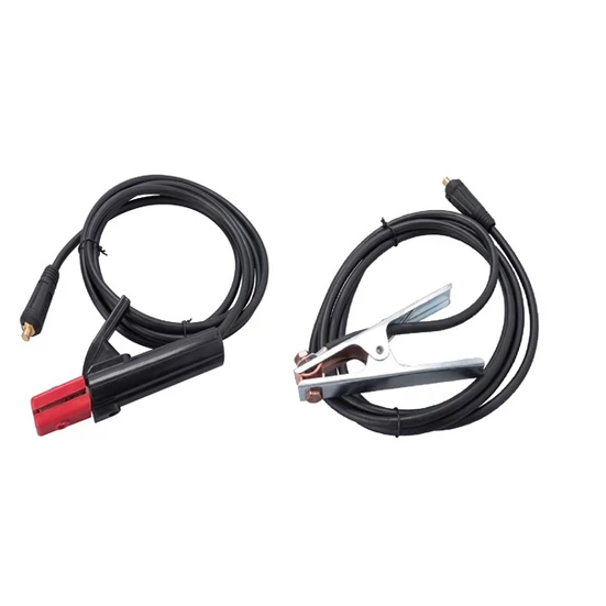 Munkakábel elektródafogóval + földelőkábel csipesszel