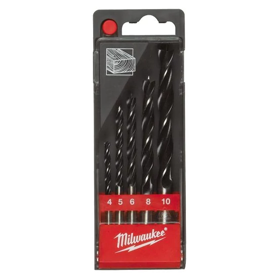 Fafúrókészlet 5 darab műanyag dobozban O4, 5, 6, 8, 10 mm MILWAUKEE