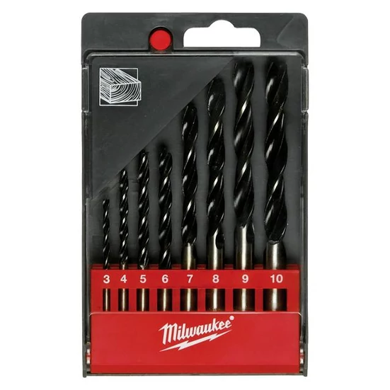 Fafúrókészlet 8 darab műanyag dobozban O 4, 5, 6, 8, 10 mm MILWAUKEE