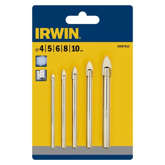 Üveg és csempefúró készlet 5 részes (4, 5, 6, 8, 11 mm) IRWIN