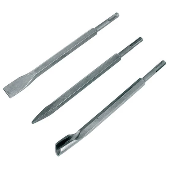 Betonvéső klt. 3db SDS PLUS hegyes lapos horony