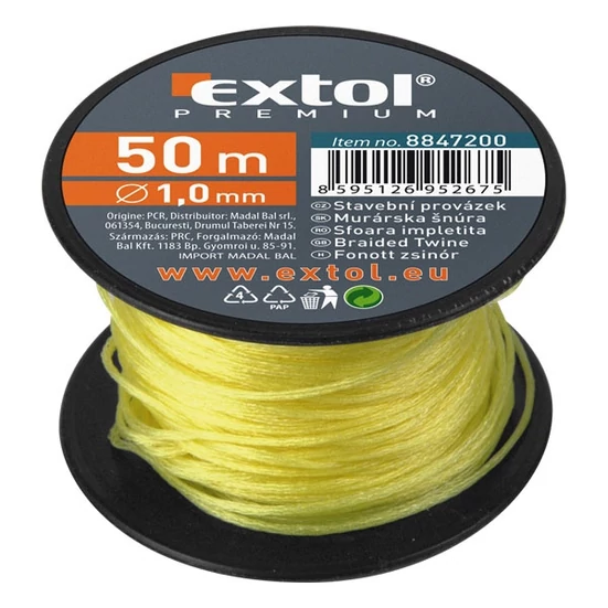 Kőműves zsinór sodort PE 1,7mm×50m