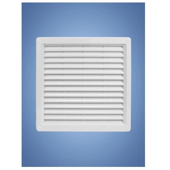 SZELLŐZŐRÁCS BEÉPÍTHETŐ 200 X 200 MM MŰANYAG FEHÉR (HÁLÓS)