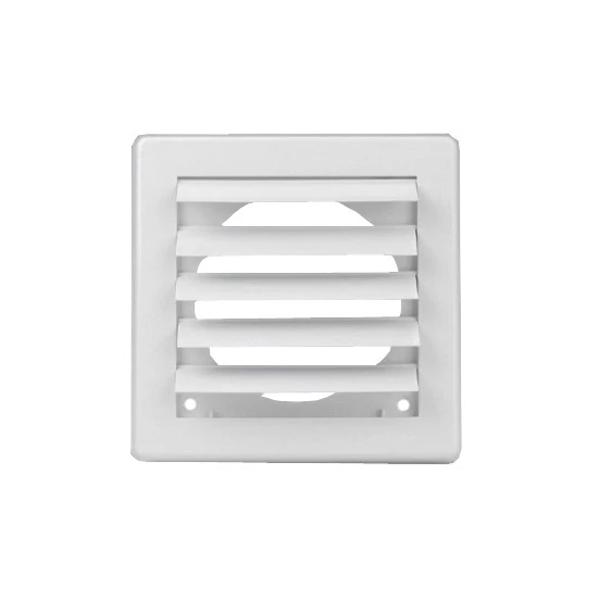 SZELLŐZŐRÁCS GRAVITÁCIÓS LAMELLÁVAL 150 X 150 MM D=100 MŰANYAG FEHÉR