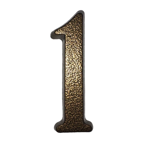 ALUMÍNIUM HÁZSZÁM 1 BARNA 10CM