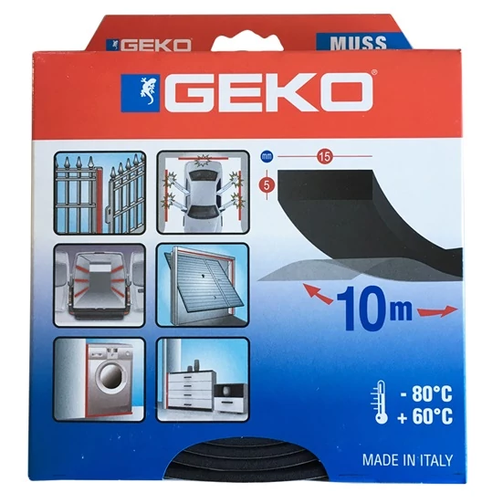TÖMÍTŐPROFIL 15 MM X 5 MM X 10 M FEKETE GEKO