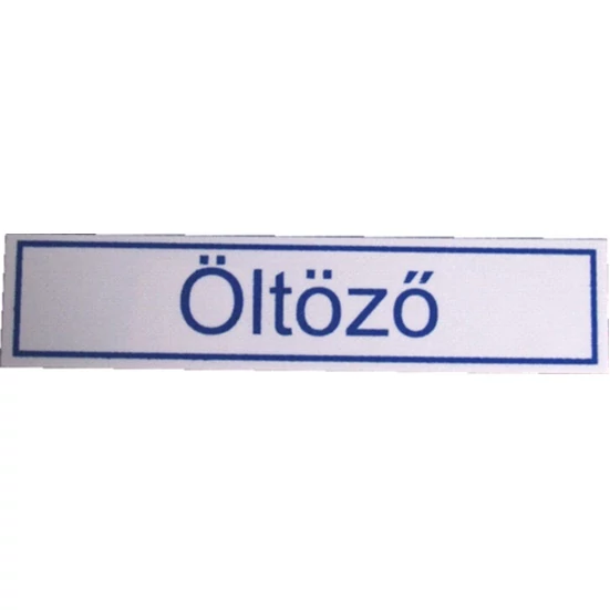 TÁBLA MŰANYAG 20X4.5CM "ÖLTÖZŐ"