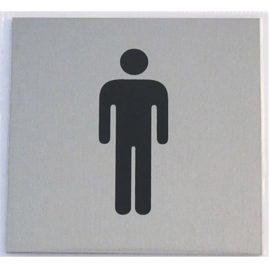 TÁBLA ALUMÍNIUM ÖNTAPADÓ 60X60MM "FÉRFI WC" SZIMBÓLUM