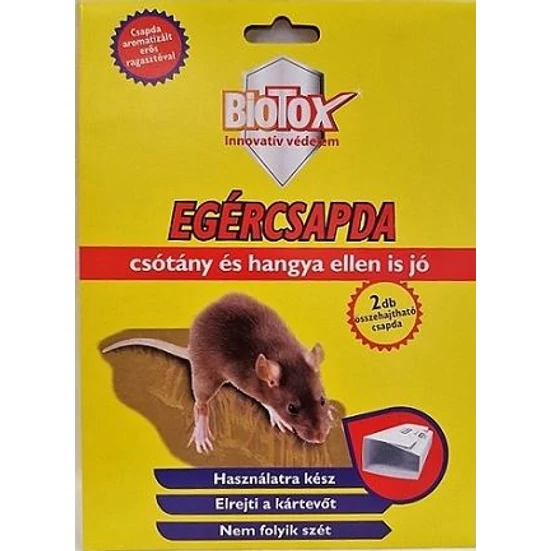 BIOTOX Rágcsálófogó ragadós csapda  2 db-os