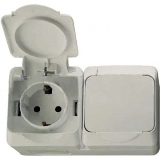 SCHNEIDER ELECTRIC WDE000523 CEDAR PLUS FÖLDELT DUPLA DUGALJ FEHÉR IP44